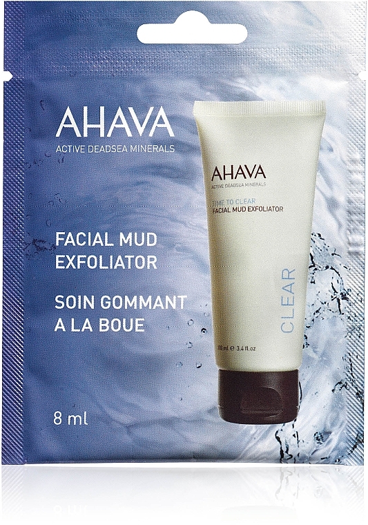 Грязьовий пілінг для обличчя - Ahava Time To Clear Facial Mud Exfoliator (пробник) — фото N1