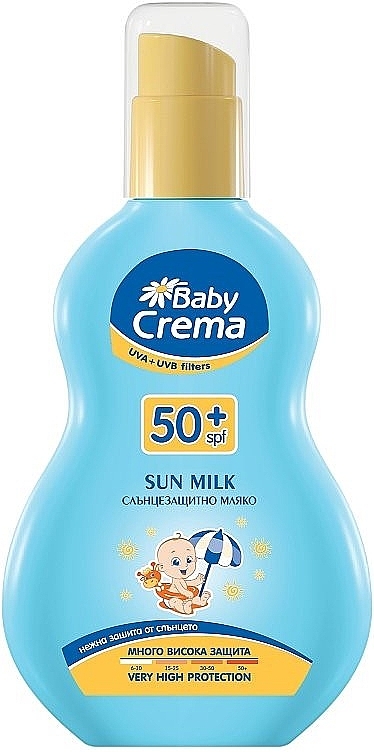 Дитяче сонцезахисне молочко для обличчя й тіла SPF 50+ - Baby Crema Sun Milk — фото N1
