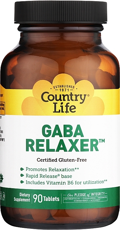 Био-активная добавка ГАМК Релаксант - Country Life GABA Relaxer — фото N1