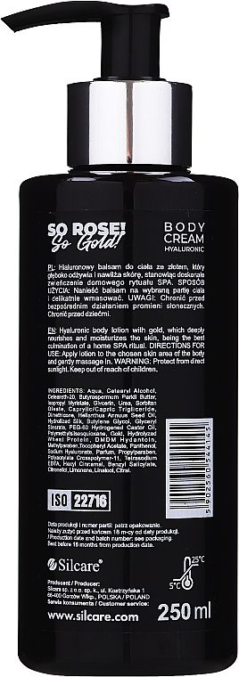Гиалуроновый крем для тела - Silcare So Rose! So Gold! Hyaluronic Body Cream — фото N2