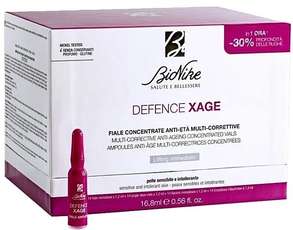 Антивіковий концентрат для обличчя - BioNike Defense Xage Multi-Corrective Anti-Ageing Concentrated Vials — фото N1