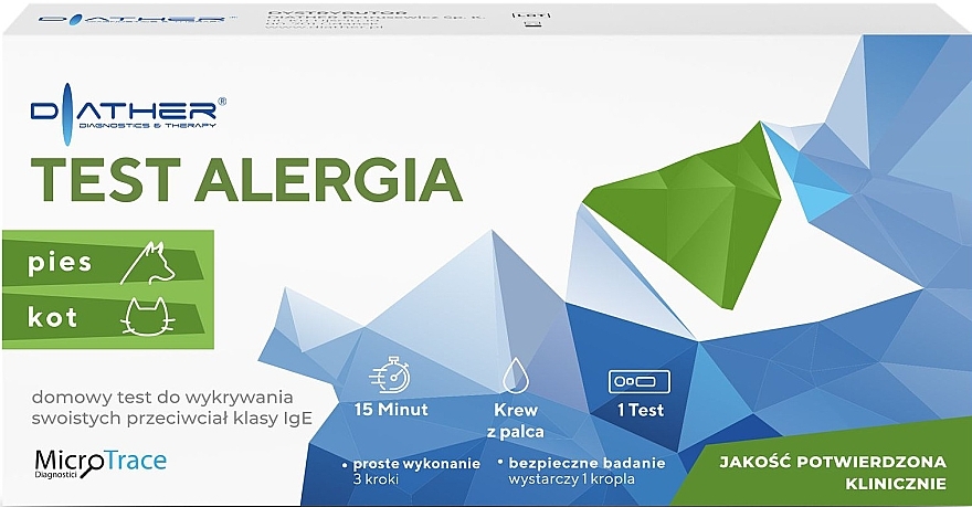 Тест для выявления аллергии на собак и котов - Diather Diagnostics & Therapy — фото N1