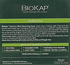 Маска для волосся живильна, відновлювальна - BiosLine BioKap Nutrient-Rich Repairing Mask — фото N3