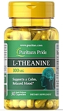 Парфумерія, косметика Харчова добавка "L-теанін", 100 мг - Puritan's Pride L-Theanine 100 mg