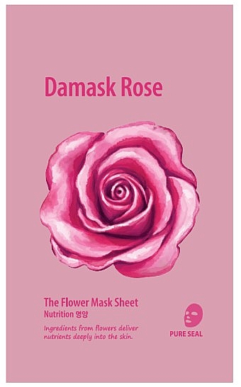 Тканевая маска для лица "Дамасская роза" - She’s Lab The Flower Mask Sheet Damask Rose — фото N1