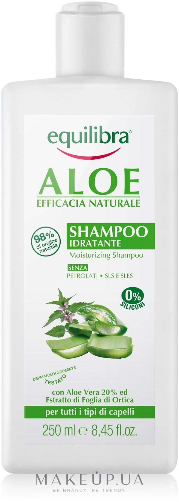 Шампунь увлажняющий "Алоэ вера " - Equilibra Aloe Moisturizing Shampoo — фото 250ml