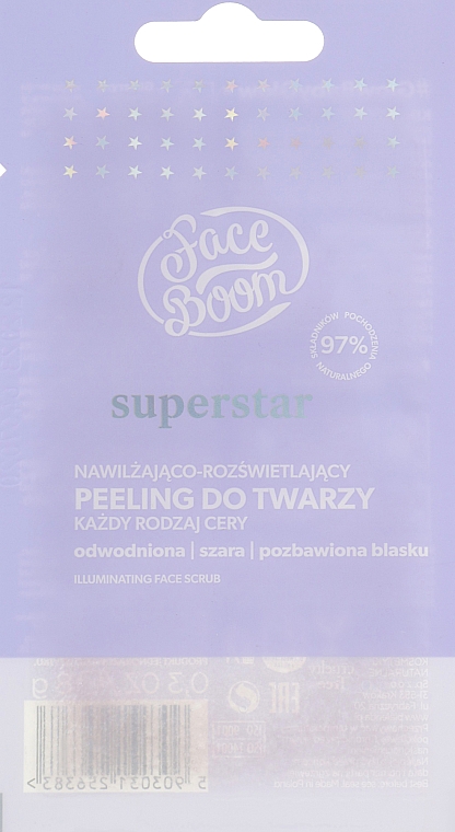 Зволожувальний і освітлювальний скраб для обличчя - BodyBoom FaceBoom SuperStar Illuminating Face Scrub — фото N1