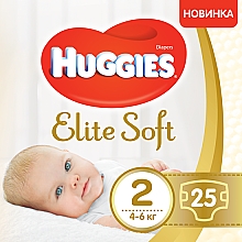 Парфумерія, косметика Підгузок "Elite Soft" 2 (4-6 кг), 25 шт. - Huggies