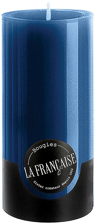 Свічка-циліндр, діаметр 7 см, висота 15 см - Bougies La Francaise Cylindre Candle Blue — фото N1