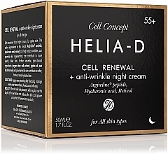 Крем нічний для обличчя проти зморшок, 55+ - Helia-D Cell Concept Cream — фото N4