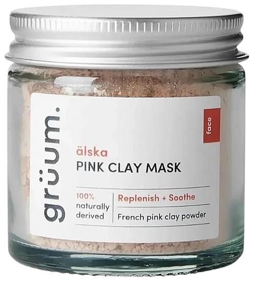 Маска для обличчя з глини - Gruum Alska Pink Clay Face Mask — фото N1