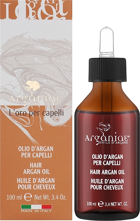 УЦІНКА Чиста 100% органічна арганова олія для всіх типів волосся - Arganiae L'oro Liquido * — фото N6