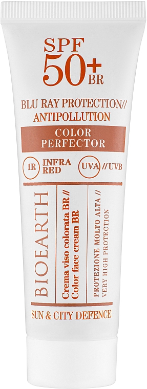 Солнцезащитный крем для лица "Classic" SPF50 - Bioearth Color Face Cream BR