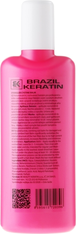 Бальзам для волосся - Brazil Keratin Dtangler Cystine Balm — фото N2