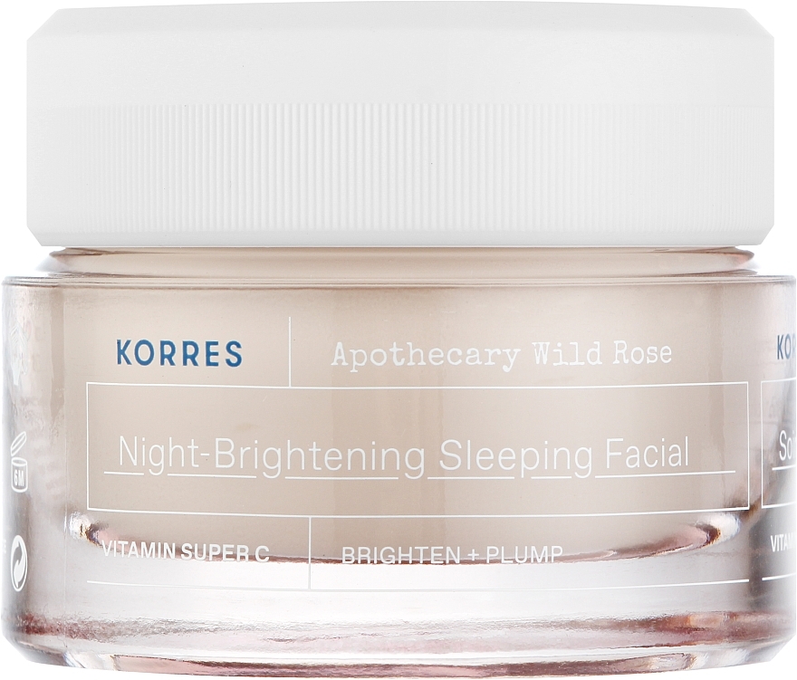 Осветляющий ночной крем для лица - Korres Apothecary Wild Rose Night-Brightening Sleeping Facial — фото N1