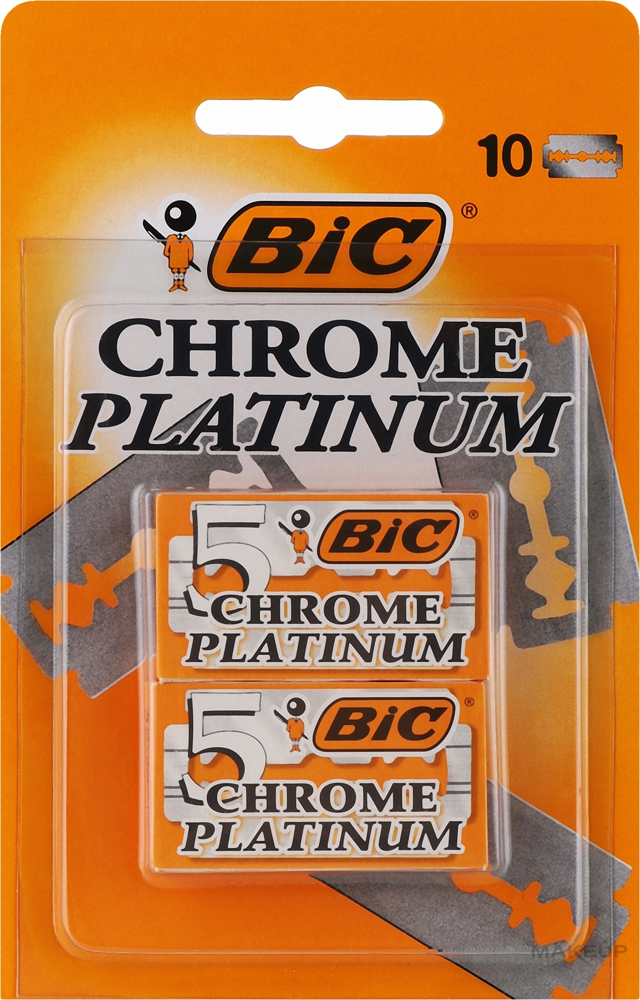 Набор лезвий для станка "Chrome Platinum", 10шт - Bic — фото 10шт