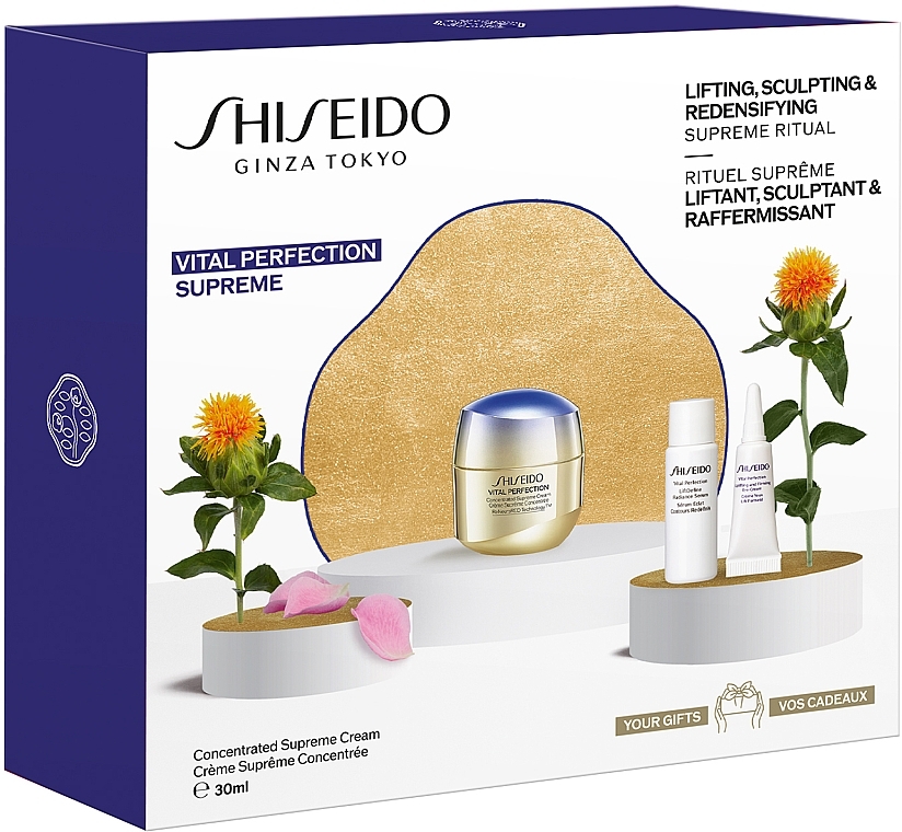 Набор - Shiseido Vital Perfection Supreme (f/cr/30ml + serum/7ml + eye/cr/3ml) — фото N2