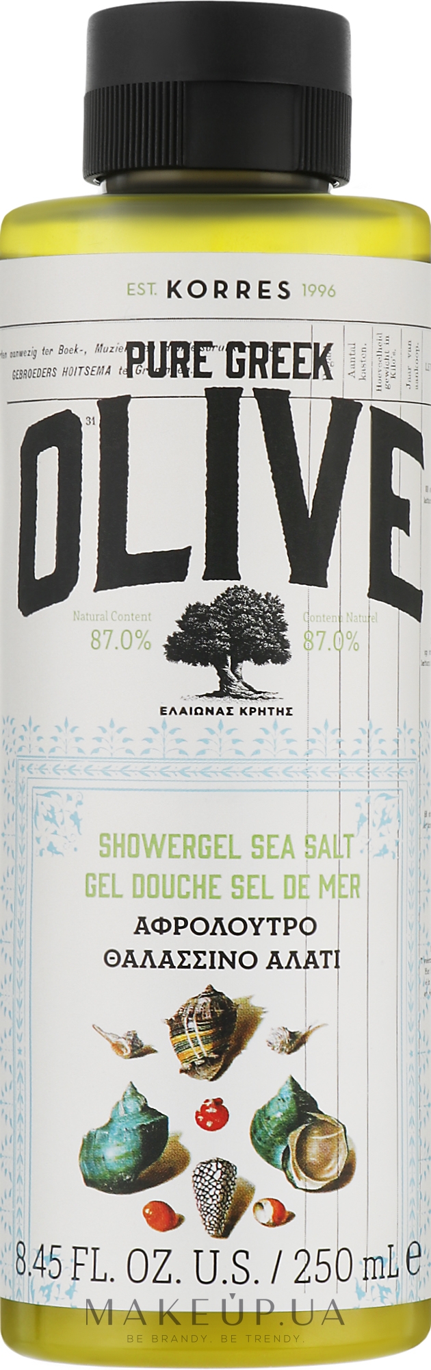 Гель для душа «Морская соль» - Korres Pure Greek Olive Shower Gel Sea Salt — фото 250ml