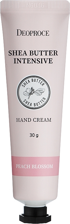 Крем для рук з ароматом квітучого персика - Deoproce Shea Butter Intensive Hand Cream Peach Blossom — фото N1