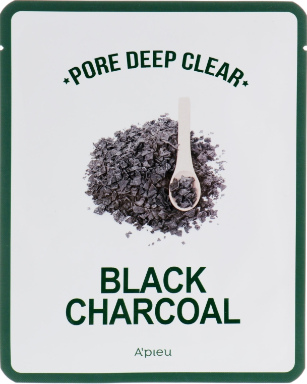 Тканевая маска с черным углем для очищения пор - A'pieu Pore Deep Clear Black Charcoal Mask
