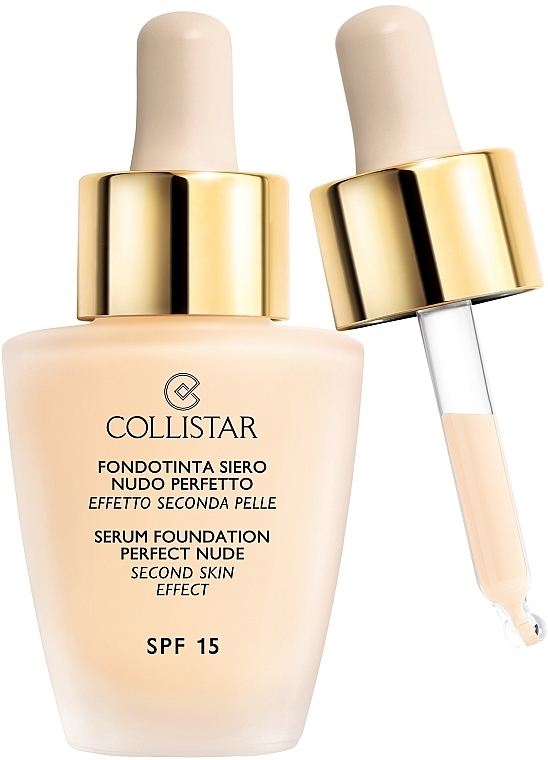 Тональный крем - Collistar Serum Foundation Perfect Nude Second Skin Effect SPF 15