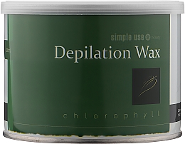 Парфумерія, косметика Теплий віск для депіляції в банці "Хлорофіл" - Simple Use Beauty Depilation Wax