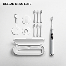Розумна зубна щітка Oclean X Pro Elite Set Grey, 8 насадок, футляр - Oclean X Pro Elite Set Electric Toothbrush Grey — фото N7