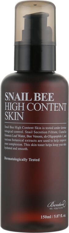 Тонер з високим вмістом муцину равлика та бджолиним ядом - Benton Snail Bee High Content Skin — фото N2