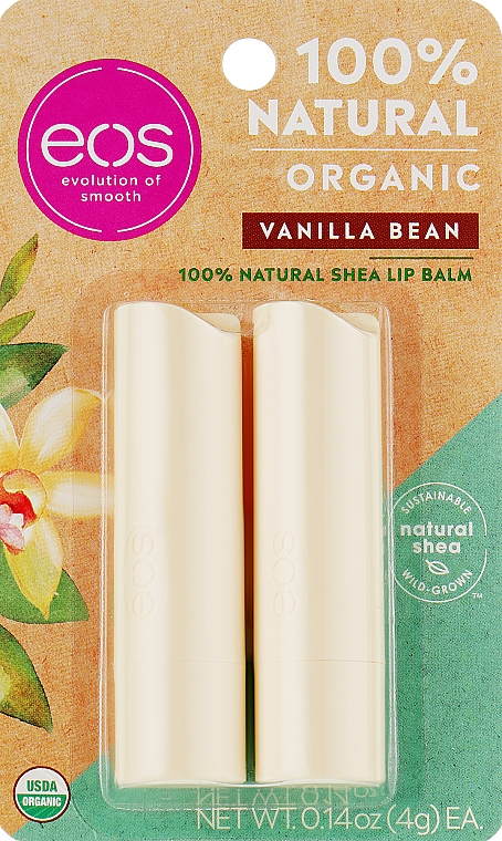 Бальзам для губ в стике "Ваниль" - EOS Smooth Stick Lip Balm Vanilla Bean Pack — фото N1