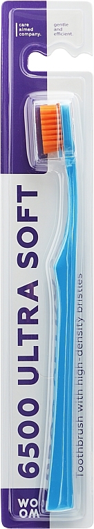 Зубная щетка, мягкая, светло-синяя - Woom 6500 Ultra Soft Toothbrush  — фото N1