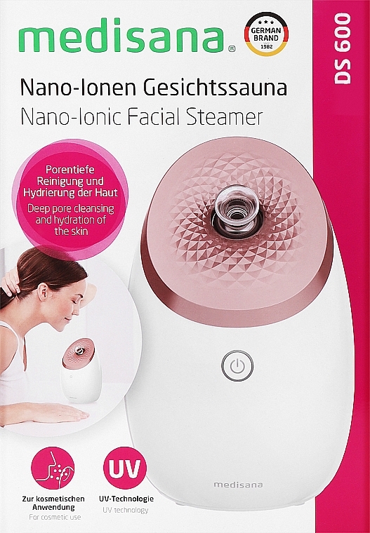 Ионный отпариватель для лица DS 600 - Medisana Nano-Ionic Facial Steamer — фото N1