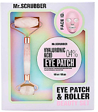 Духи, Парфюмерия, косметика Набор - Mr.Scrubber Eye Patch Hyaluronic & Roller (eye/patch/100pcs + roller)