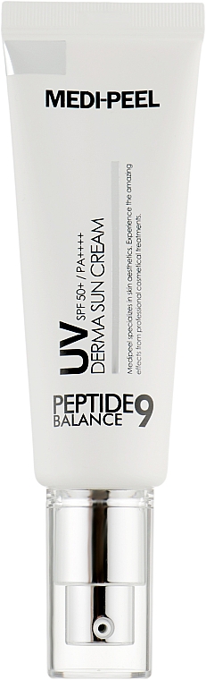 Сонцезахисний крем з пептидами - Medi-Peel Peptide 9 UV Derma Sun Cream SPF 50+ PA+++ — фото N1