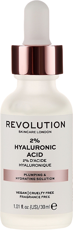 Сироватка для зволоження і підвищення пружності шкіри - Makeup Revolution Skincare Plumping & Hydrating Serum 2% Hyaluronic Acid — фото N2