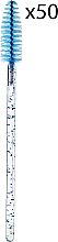 Парфумерія, косметика Одноразові щіточки для вій і брів, прозоро-блакиті - Lewer