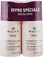 Духи, Парфюмерия, косметика Набор - Nuxe Body Long-Lasting Deodorant (deo/50ml + deo/50ml)