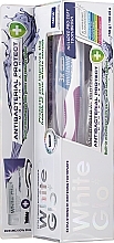 Парфумерія, косметика Набір з фіолетовою щіткою - White Glo Antibacterial Protect Set (t/paste/100ml + t/brush/1pc)