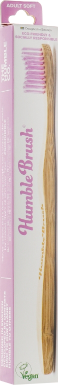 Зубная щетка бамбуковая, мягкая, рожева - The Humble Co. Adult Soft Toothbrush Purple
