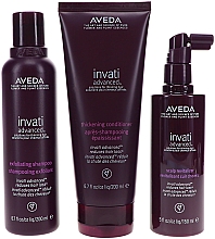 Парфумерія, косметика Набір - Aveda Invati Advanced Kit 3 Pack (shm/200ml + cond/200ml + scalp/150ml)