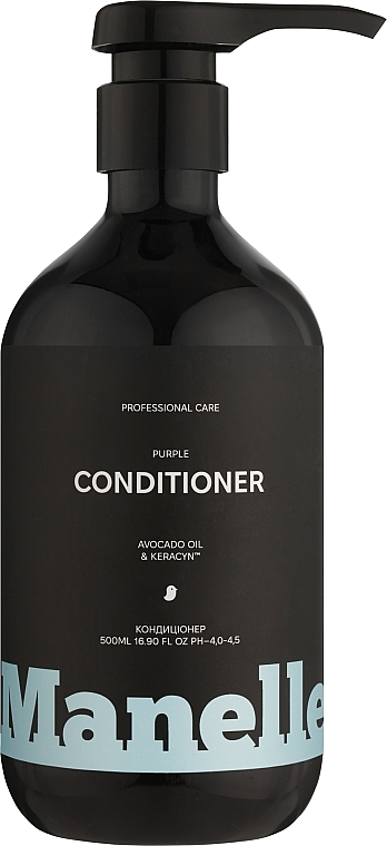 Тонуючий кондиціонер для нейтралізації жовтизни світлого волосся - Manelle Professional Care Avocado Oil & Keracyn Conditioner — фото N2
