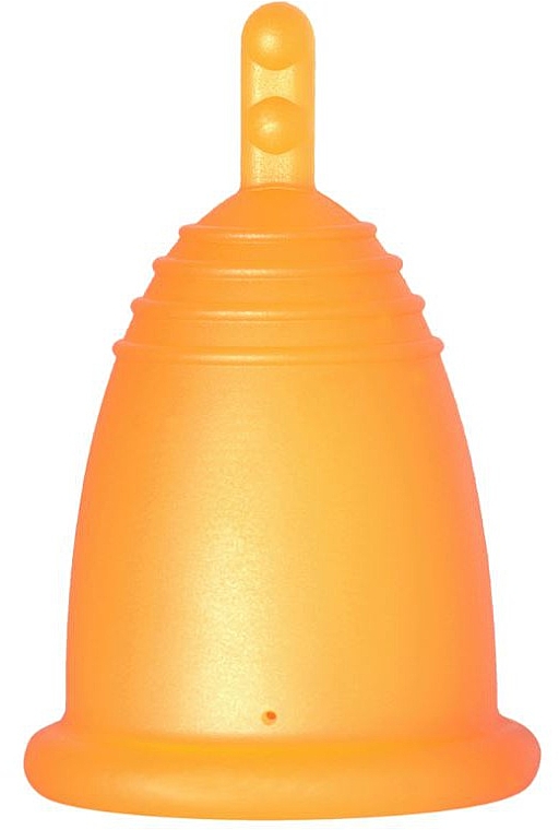 Менструальная чаша, размер М, оранжевая - MeLuna Classic Menstrual Cup Stem — фото N1