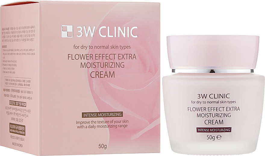 Крем для обличчя, зволожувальний   - 3W Clinic Flower Effect Extra Moisture Cream — фото N2