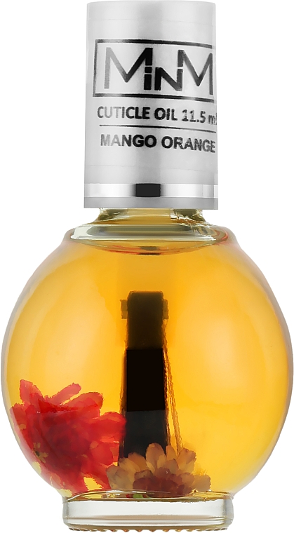 Масло для кутикулы с кистью и сухоцветами манго и апельсин - M-in-M Mango Orange