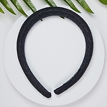Обруч для волос тканевый "Handmade", черный - Yeye — фото N1