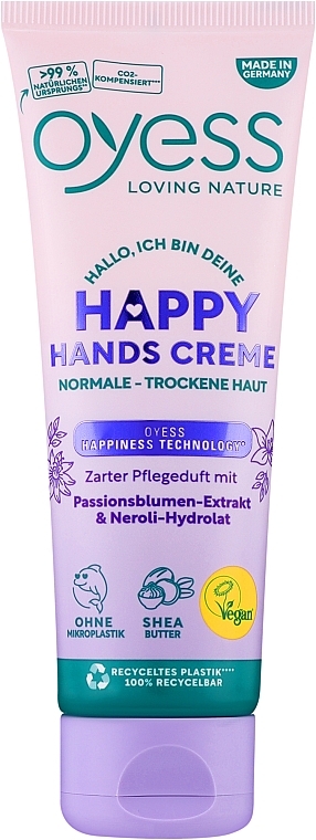 Бальзам для рук "Уход" - Oyess Happy Hands Creme Caring — фото N1