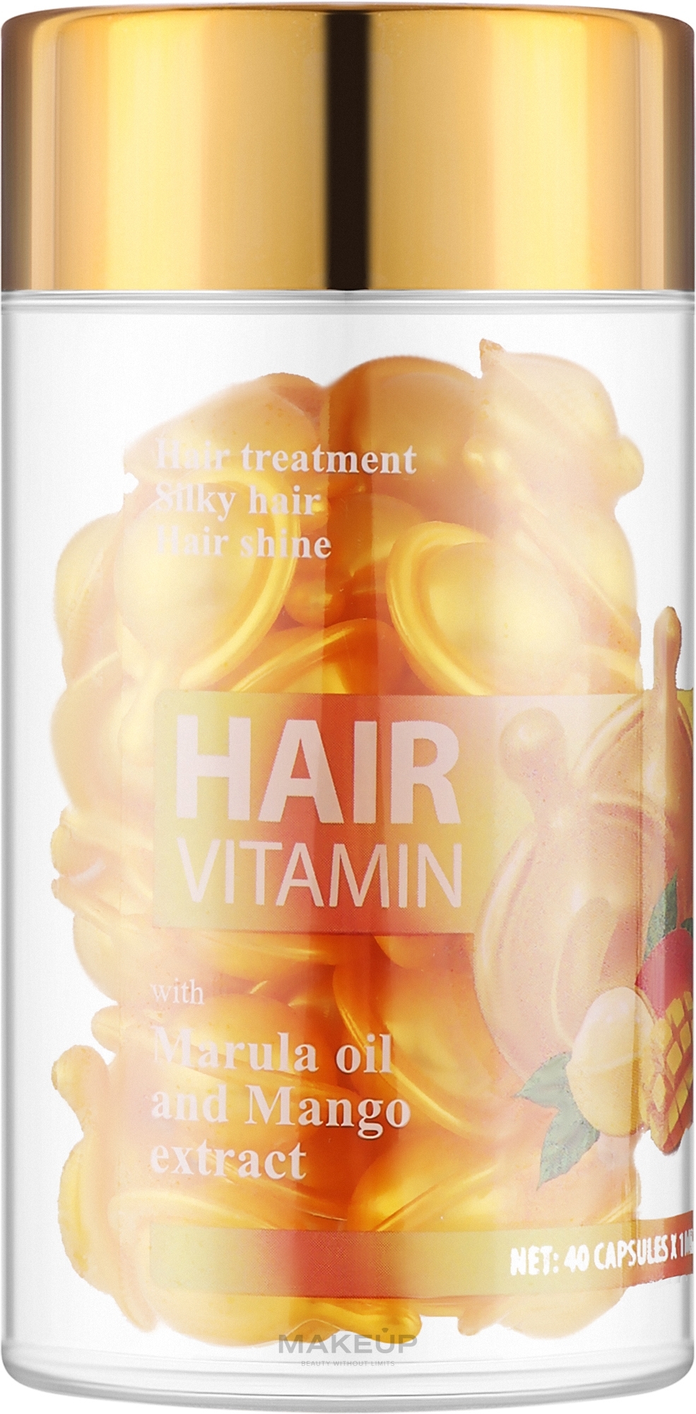 Витамины для волос с маслом марулы и экстрактом манго - LeNika — фото 40x1ml