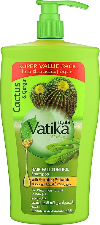 Шампунь для волос "Укрепление и питание" - Dabur Vatika Wild Cactus Shampoo