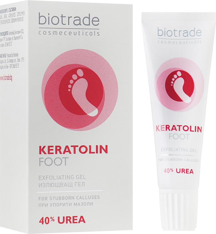 Гель з 40% сечовини проти огрубілостей і для догляду за нігтями з кератолітичною дією - Biotrade Keratolin Foot Exfoliating Gel — фото N2