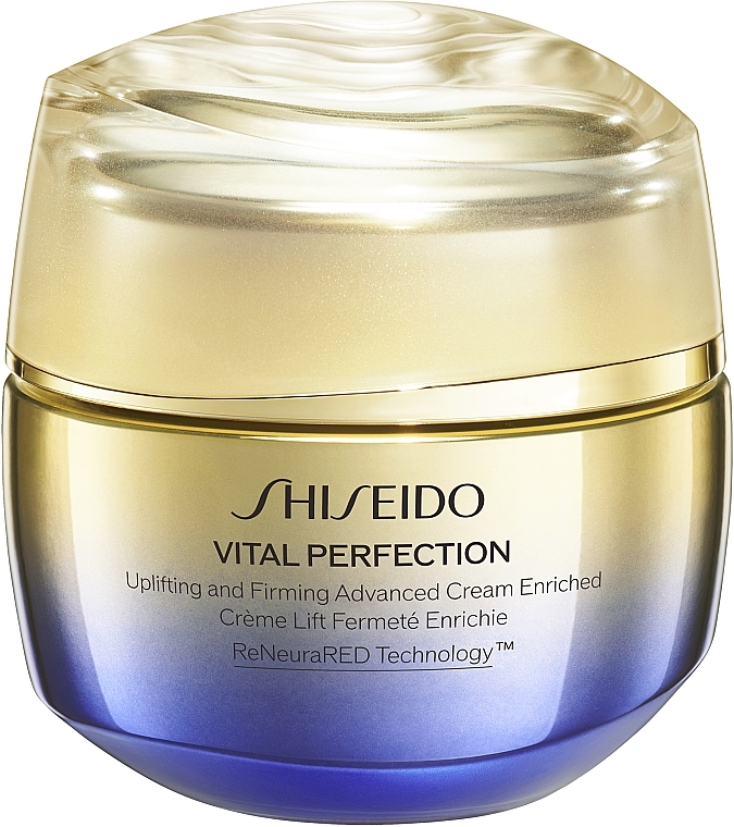 Обогащенный подтягивающий и укрепляющий крем для лица - Shiseido Vital Perfection Uplifting And Firming Advanced Cream Enriched — фото N1