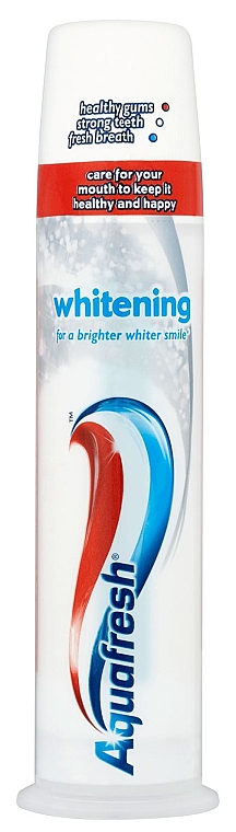 Зубна паста з дозатором - Aquafresh Whitening Toothpaste Pump — фото N1